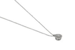 Collier point lumineux en or blanc