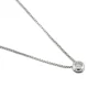 Collier point lumineux en or blanc et diamant