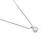 Collier point lumineux en or blanc avec diamant