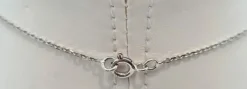 Collier poire en Or blanc, diamants de synthèse