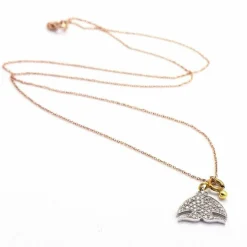 Collier "POISSON" Or bicolore Diamants
