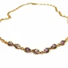Collier Ras de cou Or jaune Améthyste