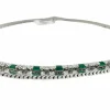 Collier ras du cou diamants et émeraudes certificat IGI