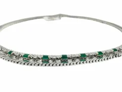 Collier ras du cou diamants et émeraudes certificat IGI
