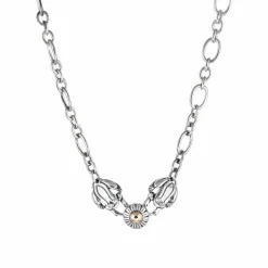 Collier ras du cou en corde de coton or et argent de Barry Kieselstein