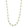 Collier ras du cou émail bleu