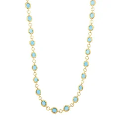 Collier ras du cou émail bleu