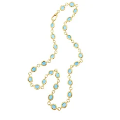 Collier ras du cou émail bleu