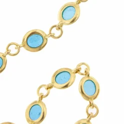 Collier ras du cou émail bleu