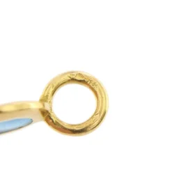 Collier ras du cou émail bleu