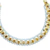 Collier Ras-de-Cou Vintage diamants, citrines et perles