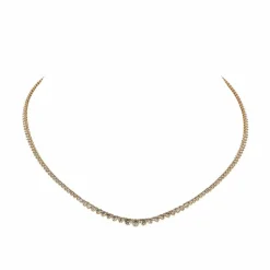 Collier Rivière de Diamants Or Rose 6,60 Carats