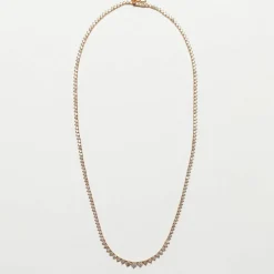 Collier Rivière de Diamants Or Rose 6,60 Carats