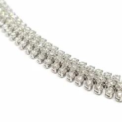 Collier rivière de diamants or blanc