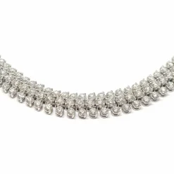 Collier rivière de diamants or blanc