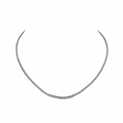 Collier Rivière de Diamants Or Blanc 3,62 Carats