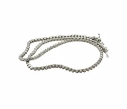 Collier rivière de diamants or blanc