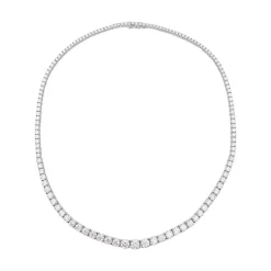 Collier rivière diamants en or blanc.
