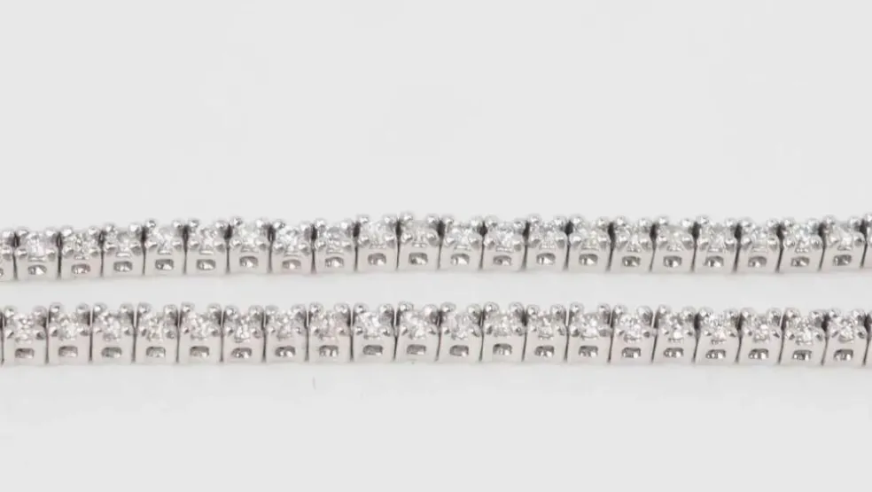 Collier Rivière Diamants Or Blanc