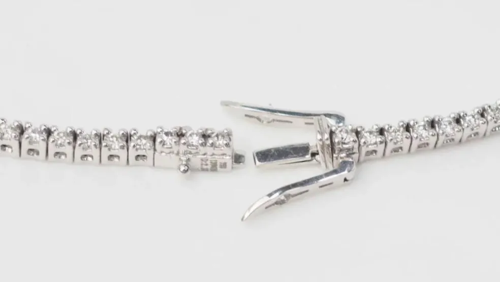 Collier Rivière Diamants Or Blanc