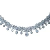 Collier Rivière Diamants Poires or blanc