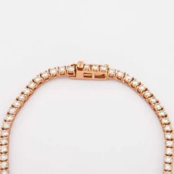 Collier rivière en or rose et diamants