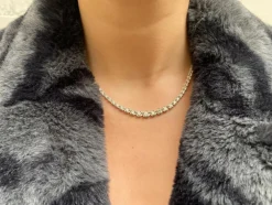 Collier Rivière Or blanc Diamants