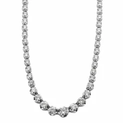 Collier Rivière Or blanc Diamants