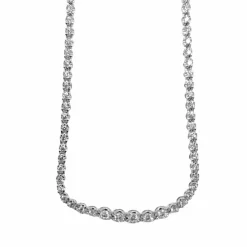 Collier Rivière or blanc et diamants 2,6 ct