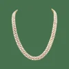 Collier "Rivière" or jaune, diamants.