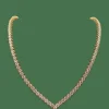 Collier rivière or jaune et environ 12 carats de diamants