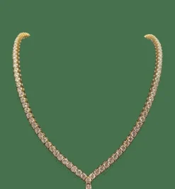 Collier rivière or jaune et environ 12 carats de diamants