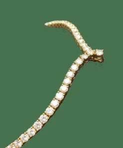 Collier rivière or jaune et environ 12 carats de diamants