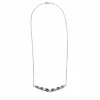 Collier rubis, émeraudes, brillants