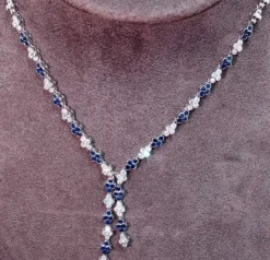 Collier Saphirs Diamants