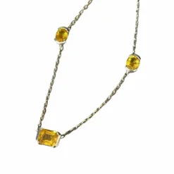 Collier saphirs jaunes