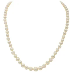 Collier Sautoir Or blanc Perle, Diamant