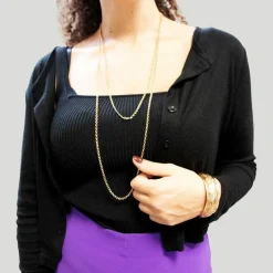 Collier sautoir or jaune