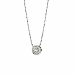Collier solitaire diamant 0,50 ct