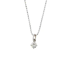 Collier solitaire diamant 0,59 ct