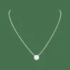 Collier solitaire diamant.