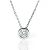 Collier solitaire diamant et or blanc