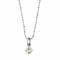 Collier solitaire diamant 0,59 ct