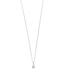 Collier Solitaire en or blanc et diamant