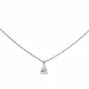 Collier Solitaire Or blanc Diamant