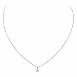 Collier Solitaire Or blanc Diamant