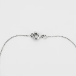 Collier Solitaire Or Blanc et Diamant Poire