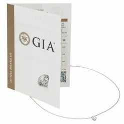 Collier Solitaire Or blanc Diamant