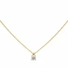 Collier Solitaire Or jaune Diamant