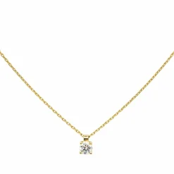Collier Solitaire Or jaune Diamant